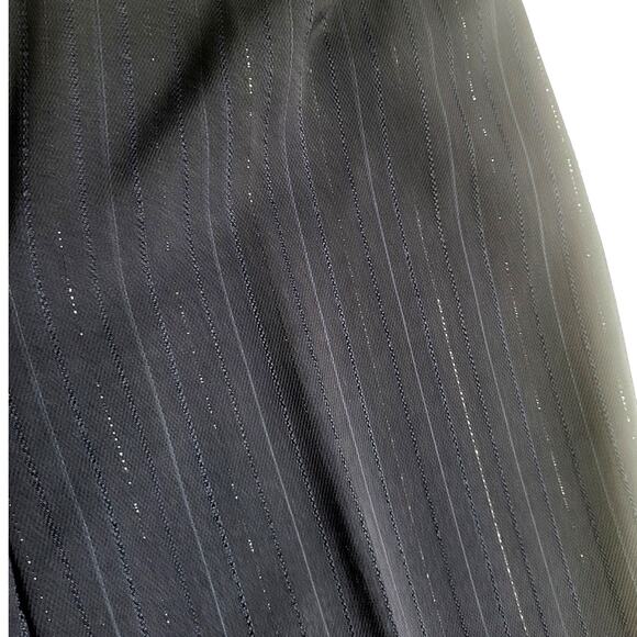 Vintage Navy Blue Kasper Metallic Pinstripe Blazer and Pant Suit - Size 16 - Picture 7 of 7